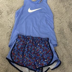 Matching blue athletic set from Nike